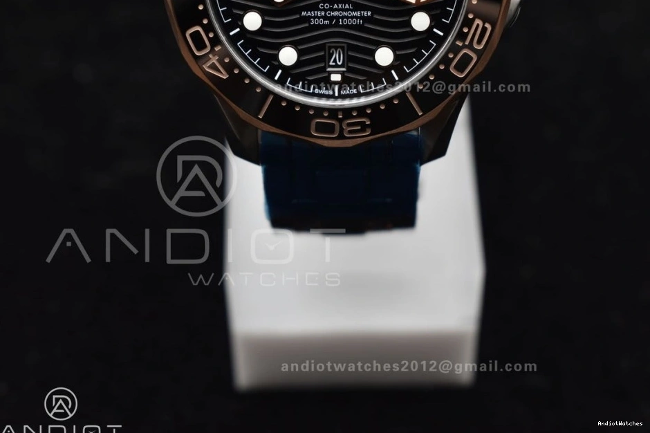 Black Ceramic A SS 300M Edition RG on Seamaster SS Best 1:1 Diver VSF Dial Black TopPick 1084 Bracelet 0117